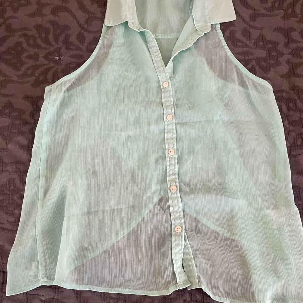 Sheer Light Green Aero Top